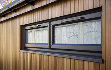 Double glazed window in WGS garden room
